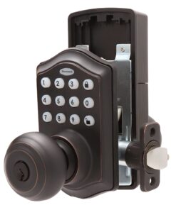 Honeywell Safes & Door Locks - 8732401 Electronic Entry Knob Door Lock, Oil Rubbed Bronze, 6.5 x 8.8 x 9 inches Tradional 18 71xXqbEjIWL 1