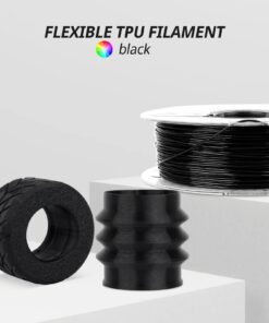 AMOLEN TPU Filament 1.75mm,Flexible 3D Printer Filament for High Elasticity and Smooth 3D Printing,Black 1kg/2.2lbs Tpu-black 11 71xXvzsfI1L