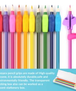 Firesara Pencil Grips, Ergonomic Rainbow Pencil Grips for Kids Handwriting, Pencil Grip Posture Correction Training Writing Aids Claw for Adults Preschoolers Students Special Needs(12Pcs) 19 71xYjkueifL