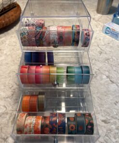 iDesign Plastic Divided 3-Drawer Vanity & Countertop Organizer – 7" x 6.5" x 6.5”, Clear 3 Drawer 49 71xYlMkcp7L