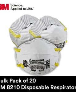 3M Personal Protective Equipment Particulate Respirator 8210, N95, Smoke, Dust, Grinding, Sanding, Sawing, Sweeping, 20 Count (Pack of 1) 20 Count (Pack of 1) 30 71xZ kFbUKL