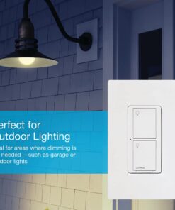 Lutron Caseta Smart Lighting Switch for All Bulb Types or Fans | Neutral Wire Required | PD-6ANS-WH | White 1 Pack Smart Switch 30 71xZMMAtpKL