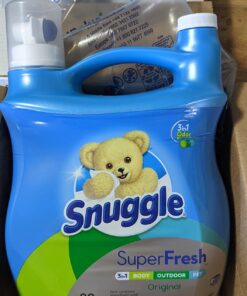 Snuggle Plus Super Fresh Liquid Fabric Softener with Odor Eliminating Technology, Original, 95 Fluid Ounces, 90 Loads 95 Fl Oz (Pack of 1) 34 71xZMdIT43L