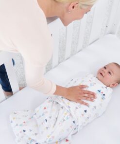 HALO Sleepsack Swaddle, 100% Cotton, Triangle Neutral, Multi, Small Multi Color Triangle Small (Pack of 1) 22 71xa8H 9bcL
