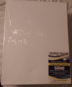 U.S. Art Supply 11 x 14 inch Stretched Canvas Super Value 7-Pack - Triple Primed Professional Artist Quality White Blank 5/8" Profile, 100% Cotton, Heavy-Weight Gesso - Acrylic Pouring, Oil Painting 11" x 14" 21 71xaTRy2NtL