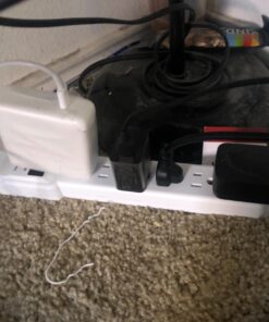 Amazon Basics Rectangular 6-Outlet, 200 Joule Surge Protector Power Strip, 2 Foot, White - Pack of 2 34 71xaxkqtUvL