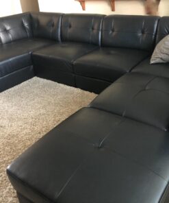 Couch Clamp Sectional Connectors for Sliding Sofas - Prevent Floor Scratches and Big Gaps in Your Couch with NO Tools or Invasive Install - 4 Pack (for 3 Piece Sofa) (Original) Original 45 71xb2GyPoIL