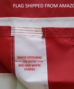 American Flag 3x5 Outdoor by Grace Alley, Embroidered Stars, Sewn Stripes, Heavy Duty, Hand Made and Fade Resistant - Long Lasting Nylon & Brass Grommets for Commercial Grade Durability, 100% Made in USA 45 71xb5NDyMJL