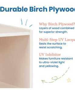 ECR4Kids Single-Sided Book Display, Classroom Bookshelf, White Wash 30 71xbF07wXFL