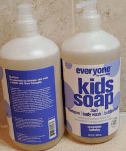 Everyone 3-in-1 Kids Soap, Body Wash, Bubble Bath, Shampoo, 32 Ounce (Pack of 2), Lavender Lullaby, Coconut Cleanser with Plant Extracts and Pure Essential Oils 38 71xbFDFJpCL