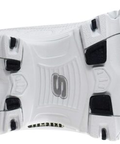 Skechers Sport Women's D'Lites Slip-On Mule Sneaker 6.5 Wide White/Navy 10 71xbFNH3I L