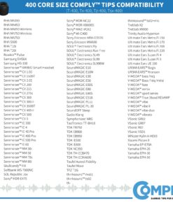 COMPLY Foam 400 Series Replacement Ear Tips for Bose Quiet Comfort 20, Sennheiser IE 300, Campfire Audio, 7Hertz, NuraLoop & More | Ultimate Comfort | Unshakeable Fit|NO TechDefender | Small, 3 Pairs Black 20 71xcTb3rpvL