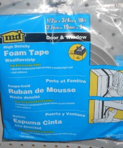 M-D 02311 Closed-Cell Weather-Strip, 3/4 in W X 10 ft L X 1/2 in T, Grey, Packaging May Vary 1 Count (Pack of 1) Gray 13 71xcVdgsINL