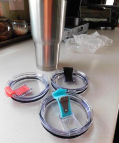 30 oz Tumbler Lids, Fits for YETI Rambler, Ozark Trail, Old Style Rtic and More, SENHAI 3 Pack Spill-proof Splash Resistant Lids Covers for Tumblers Cups 51 71xdTiVoGpL