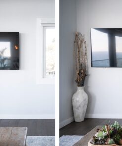 Sleek Socket - The Original & Patented Mounted TV Ultra-Thin Outlet Concealer with Cord Concealer Kit, 2 Outlet, 4-Foot Cord, Universal Size (No More Drilling Holes in Wall to Hide Mounted TV Cord) TV mount - single 25 71xf f5yv5L