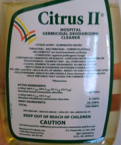 Citrus II Hospital Germicidal Deodorizing Cleaner, Fresh Citrus, 22-Fluid Ounce 22 71xf2x51NRL