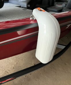Taylor Made Square Low Freeboard Fender for Boats, 5" x 14", Football Needle Easy Inflation Valve Marine-Grade Vinyl, American Made, Protection for Gunwales, Rub Rails - 2020108232 5" x 14" White 15 71xfG CVUyL