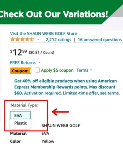 Practice Golf Balls (16-Pack) Limited-Flight Foam Golf Balls to Improve Your Swing - Dent Resistant Yellow Golf Balls Practice - Perfect for Indoors, Basement & Backyard. Perfect for Men and Kids. Ethylene Vinyl Acetate (EVA) 12 71xfJRMvO2L