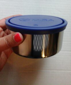 MIRA Stainless Steel Lunch Box Food Storage Containers | BPA Free, Eco-Friendly & Reusable Snack Food Nesting Containers | Set of 3 (Navy/Arctic/Icy) Navy/Arctic/Icy 27 71xfO6X11L 3