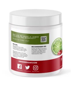 Red Leaf Pre Workout Energizer Powder, BCAA's, Beta-Alanine, Amino Acids and Green Tea for Immune Support and Preworkout Energy, Natural Cranberry Lime Flavor - 30 Servings 19 71xfPGek4hL
