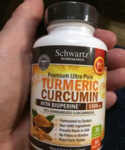 Turmeric Curcumin with Black Pepper Extract 1500mg - High Absorption Ultra Potent Turmeric Supplement with 95% Curcuminoids and BioPerine - Non GMO Turmeric Capsules for Joint Support - 90 Capsules 90 Count (Pack of 1) 40 71xhXaCiI3L