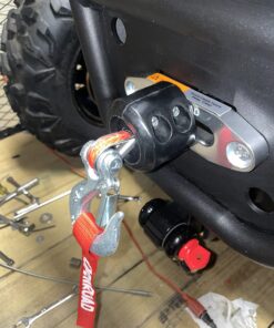 Winch Stopper for Cable. Truck UTV ATV Rubber Winch Cable Stopper, Protects Towing Hook, Synthetic Rope, Cable Line from Wear or Damage, Hawse, Bumper. Quick Installation with Tools. (red) black 24 71xi02oGYzL