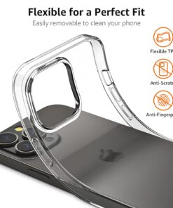 Amazon Basics Clear Soft TPU Smartphone Cover for iPhone 13 Pro 13 71xiC 1pkbL 1