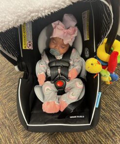 Graco SnugRider Elite Car Seat Carrier, Lightweight Frame, Travel Stroller Accepts any Graco SnugRide Infant Car Seat, Black 4-Wheel 24 71xiQbEjNL