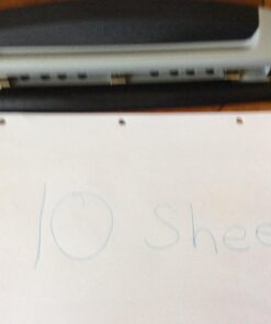 Swingline 3 Hole Punch, 2- 3 Hole Adjustable Desktop Puncher, 10 Sheet Punch Capacity, Precision Pro, Black/Silver (74037) 48 71xj5sKLStL