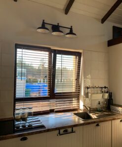 Design House 520320 Kimball Industrial Farmhouse 3-Light Indoor Bathroom Vanity Light with Metal Shades for Over the Mirror, Coffee Bronze 55 71xjcZ9SMqL