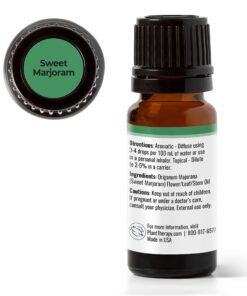 Plant Therapy Marjoram Sweet Essential Oil | 100% Pure, Undiluted, Natural Aromatherapy, Therapeutic Grade | 10 Milliliter (1/3 Ounce) 0.34 Fl Oz (Pack of 1) 12 71xk 2 I09S