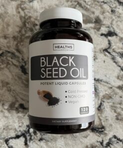 Black Seed Oil - 120 Softgel Capsules Skin Health (Non-GMO & Vegan) Cold-Pressed Nigella Sativa Producing Pure Black Cumin Seed Oil with Vitamin E - 500mg Each, 1000mg Per 2 Capsule Serving Capsules (120 Count) 38 71xkTcFZ9AL 1