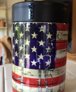 WraptorSkinz Patriotic Skin Wrap for Yeti Rambler Colster and RTIC Can (Cooler NOT Included) by Red, White Blue Distressed 9 71xleDmQU8L