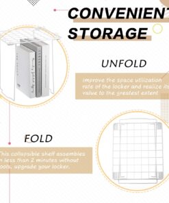 Honoson 13 Pcs Locker Organizer and Decorating Kit, First Day of School Essentials for Girl Marble Print Whiteboard with Markers Locker Shelf Plush Area Rug String Light Mirror Magnetic Cup and Magnet 10 71xljhhELOL