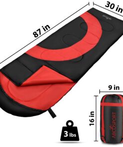 Alternative view of Sleeping Bag – Envelope Lightweight Portable, Comfort with Compression Sack - Great for 3 Season Traveling, Camping, Hiking, Outdoor Activities & Boys. Black