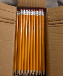 Amazon Basics Woodcased #2 Pencils, Pre-sharpened, HB Lead Bulk Box, 150 Count, Yellow 150 Count (Pack of 1) 30 71xmSN6fG1L