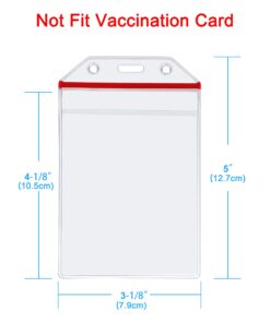 Lanyard Badge Holder, Wisdompro School Supply Vertical Clear PVC Heavy Duty Ziplock Vinyl ID Badge Holder with 23 Inch Adjustable Polyester Detachable Neck Lanyard Strap for College, 5 Sets - Black Adjustable Black Lanyard 11 71xmbOmof3L