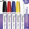 SHARPIE Oil-Based Paint Markers, Medium Point, Assorted Colors, 5 Count (Packaging May Vary) - Great for Rock Painting Classic Assorted 5-Count Medium Tip