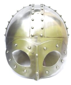 Alternative view of Medieval Viking Mask Deluxe Helmet With Liner & Chin Strap For Man-Reproduction