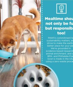 PAW5 Rock 'N Bowl Puzzle Feeder Dog Bowl - Fun Interactive Enrichment Dog Dish - Slow Feeder for Dogs - Stops Bloating - BPA and Phthalate-Free Plastic Made in The USA 16 71xnwA4hIjL