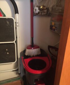 O-Cedar EasyWring Microfiber Spin Mop, Bucket Floor Cleaning System, Red, Gray 54 71xoBfJyOrL