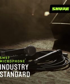 Shure SM57 Dynamic Instrument Mic - Professional Quality and Versatility for Live Performances and Recording - Contoured Frequency Response, Durable, Ideal for Drums, Percussion, Amplifiers (SM57-LC) 26 71xp05E6OqL