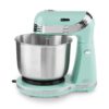 Dash Stand Mixer (Electric Mixer for Everyday Use): 6 Speed Stand Mixer with 3 Quart Stainless Steel Mixing Bowl, Dough Hooks & Mixer Beaters for Dressings, Frosting, Meringues & More - Aqua 9 71xp55lKbEL