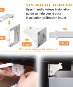 Vmaisi Adhesive Magnetic Cabinet Locks (12 Locks and 2 Keys) Standard 12.0 25 71xpcjU1nzL