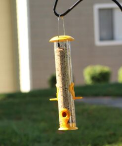 Ashman Bird Feeder Yellow Color (1 Pack), Metal Top and Bottom, Spacious Design, Attractive & Long Lasting, Fill it with Sunflower Black Oil Seeds, Clean and Fill, Great Gift for Friends and Family. 1 11 71xprhLBfZL 2