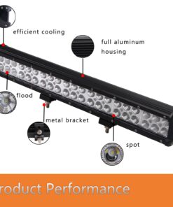 Senlips 126W 20 inch Spot&Flood Combo Off Road Bar Fog Lights Waterproof Bar Led Driving Vehicle Lamp for Trucks ATV UTV Boat 29 71xpsnp17UL