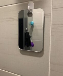 The Shave Well Company Original Anti-Fog Shaving Mirror | Fogless Bathroom Shower Mirror with Handheld Option for Men and Women | Hanging Shower Mirror Includes Long-Lasting Removable Adhesive Hook Original Mirror 40 71xpxC3zIJL