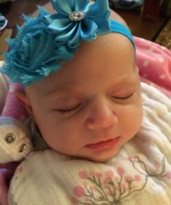 QandSweet Baby Girl Headbands with Polygonal Flower Inlay Rhinestone for Photography (10 Pack) 10Pack 3.5x2.3 33 71xqlZkkjWL