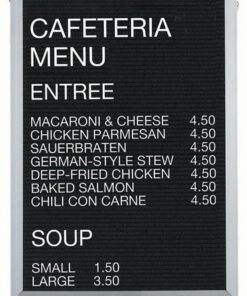 Aarco BOFD3624L Message Center Board, 24"W x 36"H, Open face, Black Felt Panel