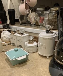 Mud Pie Ceramic Coffee Canister Door Knob Handle, White 35 71xrIB bGCL